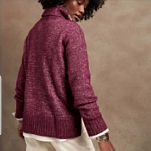 Banana Republic Petite Cozy Oversized Turtleneck Sweater - Picture 2 of 11